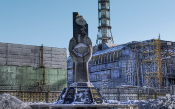 Картинка Чернобыль города памятники скульптуры арт объекты