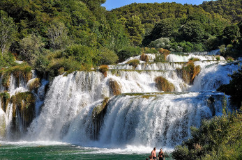 Картинка природа водопады каскад поток течение вода