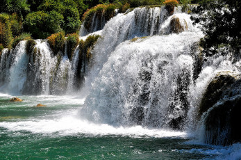 Картинка природа водопады вода поток каскад