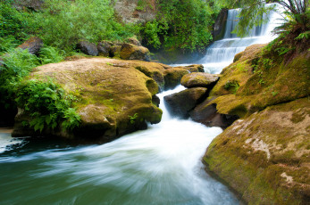 Картинка природа водопады вода поток течение
