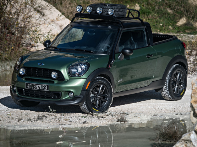 Обои картинки фото автомобили, mini, paceman, adventure, r61, 2014, зеленый