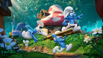 обоя мультфильмы, smurfs,  the lost village, the, lost, village