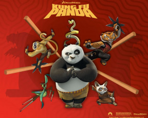 обоя kung, fu, panda, мультфильмы