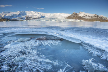 Картинка iceland природа зима исландия горы лёд
