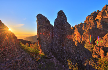 Картинка природа восходы закаты национальный парк солнце горы