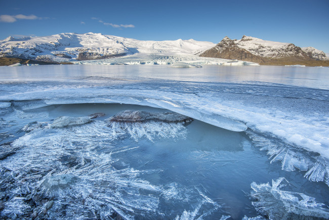 Обои картинки фото iceland, природа, зима, исландия, горы, лёд