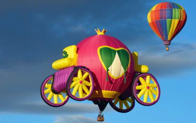 Обои картинки фото авиация, воздушные шары, спорт, небо, шары