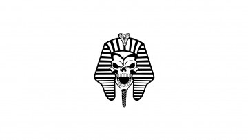 Картинка рисованное минимализм snake skull egyptian pharaoh