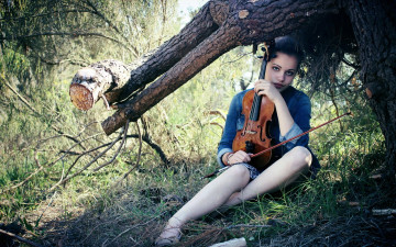 Картинка музыка -другое скрипка девушка взгляд