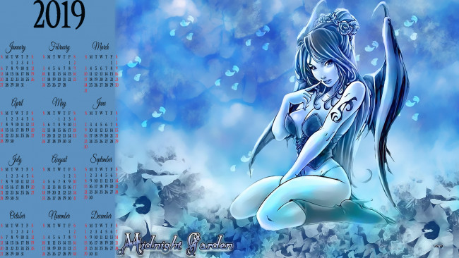 Обои картинки фото календари, фэнтези, девушка, крылья, цветы, фея