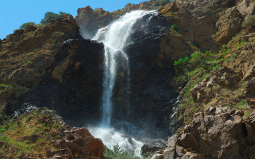 Картинка природа водопады холм обрыв водопад