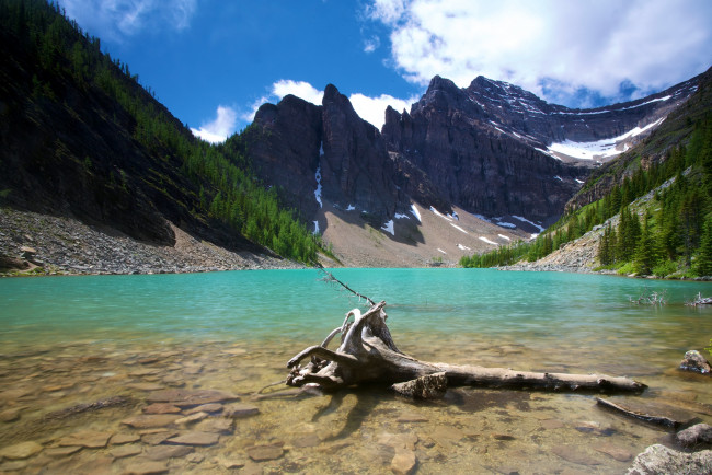 Обои картинки фото lake, agnes, banff, national, park, canada, природа, реки, озера
