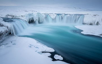 Картинка природа зима вода лед