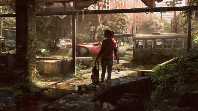 Обои картинки фото видео игры, the last of us, us, элли, город, last, the, руины, запустение, экшен, of, игра