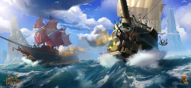Обои картинки фото sea of thieves, видео игры, приключения, sea, of, thieves, action, адвенчура