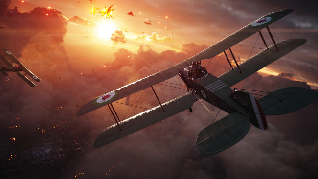 Обои картинки фото battlefield 1, видео игры, самолет, полет