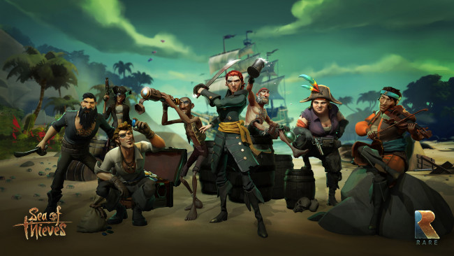 Обои картинки фото sea of thieves, видео игры, приключения, адвенчура, action, sea, of, thieves
