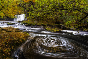 Картинка природа водопады вода поток водопад деревья лес
