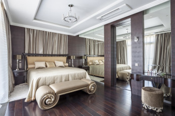 Картинка интерьер спальня дизайн кровать стиль
