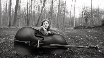 Картинка музыка -другое девочка виолончель парк осень