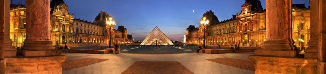 Обои картинки фото города, париж, франция, лувр, музей, пирамида