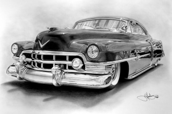 Картинка рисованные авто мото карандашный рисунок кадиллак