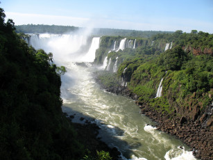 обоя водопады, игуасу, бразилия, природа