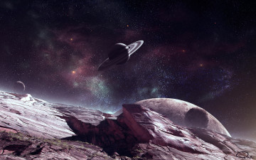 Картинка 3д графика atmosphere mood атмосфера настроения поверхность планеты звезды