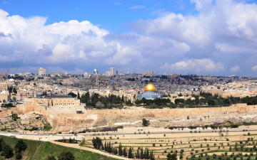обоя города, иерусалим, израиль, панорама