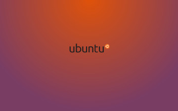 Картинка компьютеры ubuntu linux фон purple минимализм