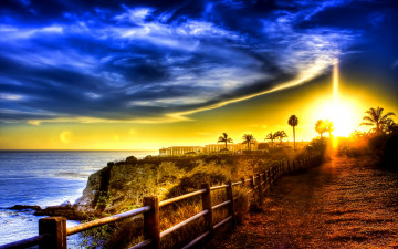 Картинка light from heaven природа восходы закаты побережье рассвет