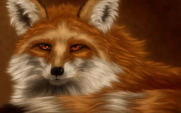 Картинка рисованные животные +лисы лиса