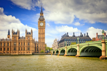 Картинка london города лондон великобритания big ben парламент westminster palace tower bridge