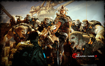 Картинка видео игры gears of war существа девушка