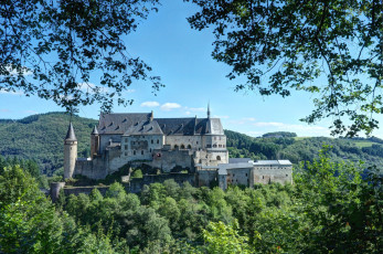 Картинка люксембург города дворцы замки крепости пейзаж башни замок каменный