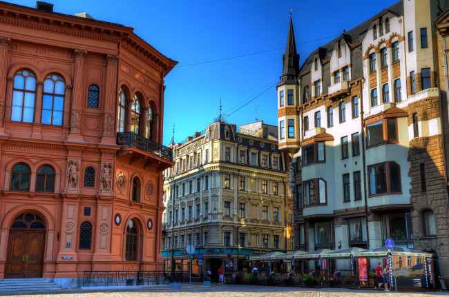 Обои картинки фото города, рига, латвия, здания, архитектура