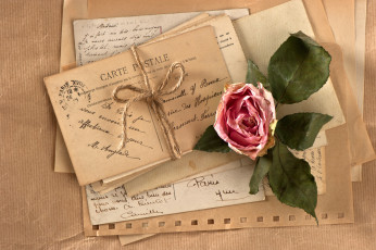 Картинка разное ретро винтаж письма роза