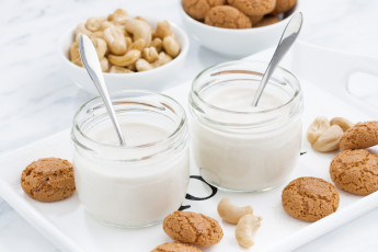 Картинка еда масло +молочные+продукты кешью печенье йогурт орехи