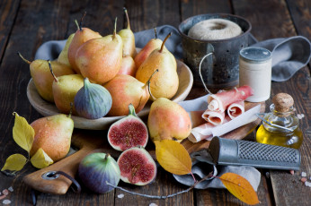 Картинка еда фрукты +ягоды груши инжир