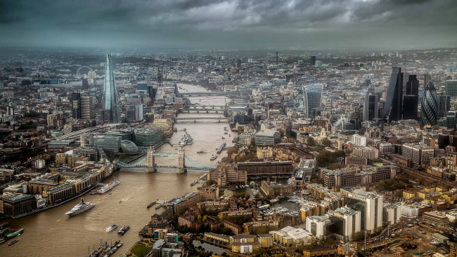 Обои картинки фото london, города, лондон , великобритания, панорама