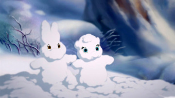 Картинка мультфильмы bambi+2 сугроб глаза снег