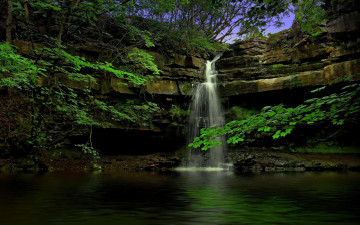 Картинка природа водопады водопад водоём камни скалы