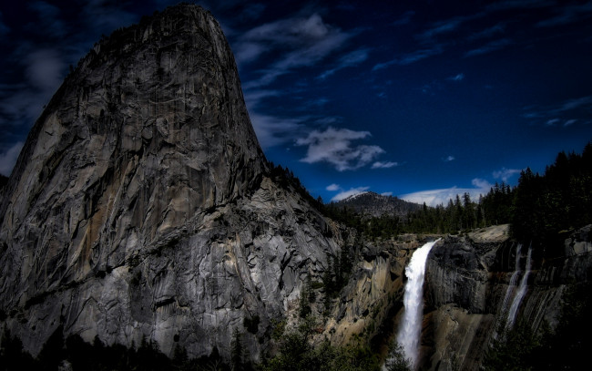 Обои картинки фото природа, водопады, река, горы