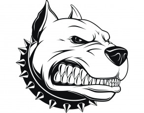 Картинка рисованное животные +собаки pitbull арт злой пес питбуль angry dog аватарка
