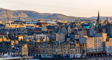 обоя города, эдинбург , шотландия, панорама