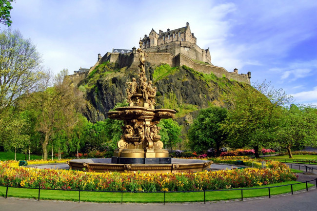 Обои картинки фото города, эдинбург , шотландия, замок
