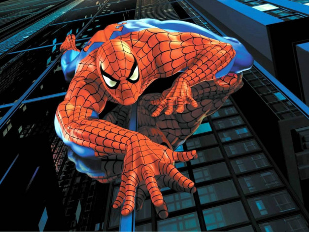 Обои картинки фото видео игры, spider-man, человек-паук, здание, ракурс