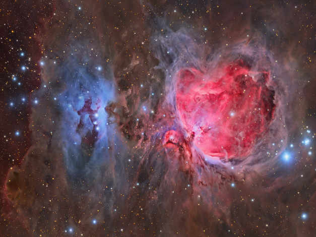 Обои картинки фото m42, туманности, ориона, космос, галактики