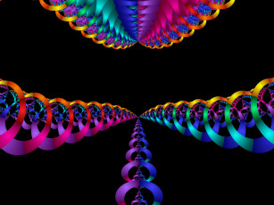 Картинка 3д графика fractal фракталы фрактал узор тёмный
