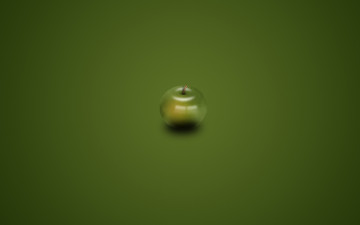 Картинка 3д графика другое яблоко зелёный